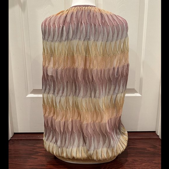 Missoni - capped sleeve tank with gold zipper - size US 6 - Picture 6 of 9